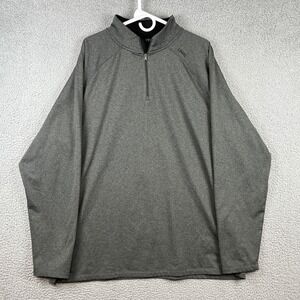 UNRL Mens 2XL 1/4 Zip Pullover Gray Heather Athletic Fit long sleeve Shirt